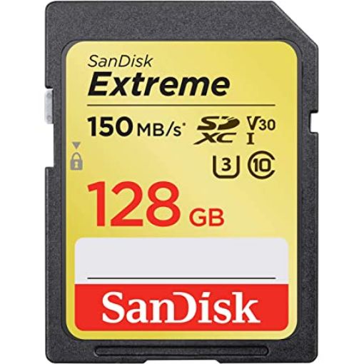 Picture of SanDisk 128GB Extreme SDXC UHS-I 150MB/s C10 Memory Card