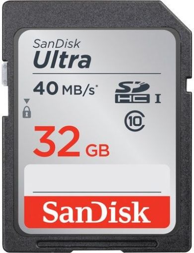 Picture of SanDisk 32GB Ultra UHS-I SDHC Memory Card (Class 10)