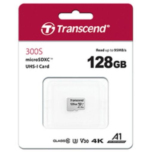 Picture of Transcend 128GB MicroSDXC/SDHC 300S Memory Card