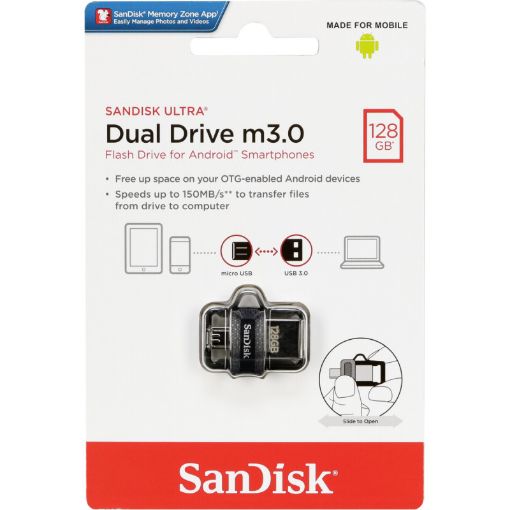 Picture of SanDisk Ultra Dual Drive M3.0 OTG for Android Devices - 128GB