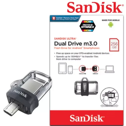 Picture of SanDisk Ultra Dual Drive M3.0 OTG for Android Devices - 256GB