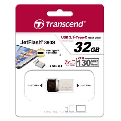 Picture of Transcend 32GB Jet Flash 890 3.1 OTG type - C