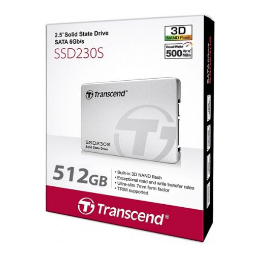 Picture of Transcend 512GB SSD 230S SATA III 2.5" 3D NAND Internal SSD