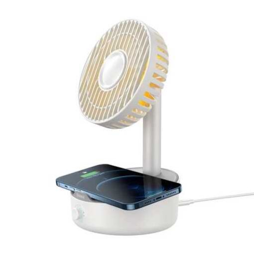 Picture of Baseus 10W Wireless Charger With Oscilating Fan Charging Adapter And Cable Include